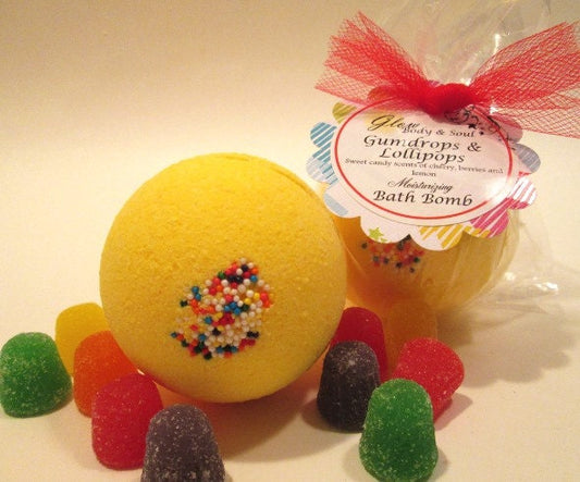 Gumdrops and Lollipops  Bath Bomb Fizzy Moisturizing Bath Bomb